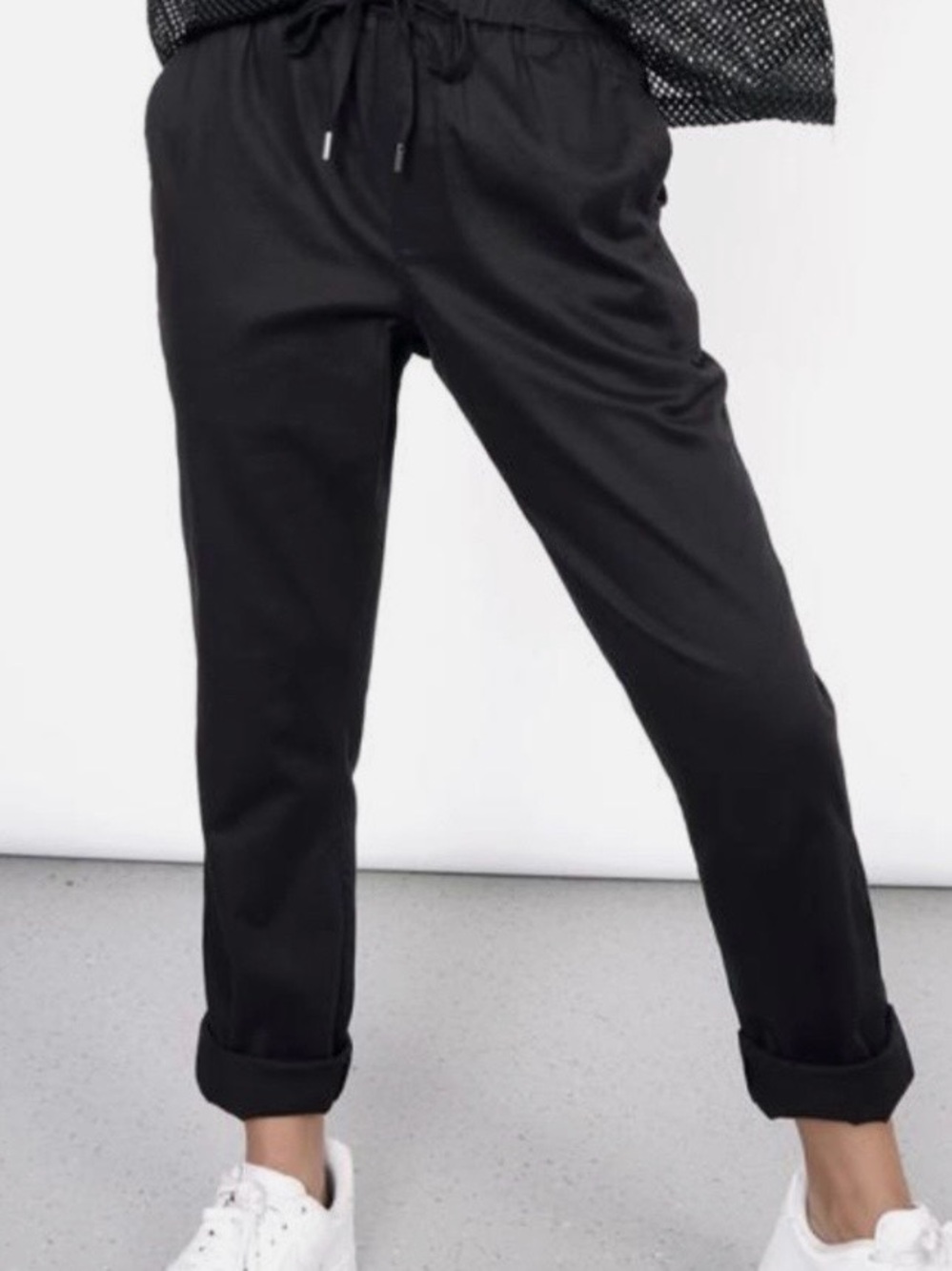 Wildfang Black Drawstring Joggers in size Small New with tag